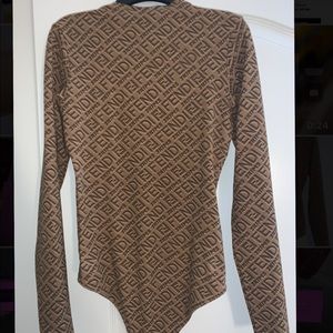 FENDI X SKIMS LONG SLEEVE BODYSUIT IN MOST POPULAR COLOR!